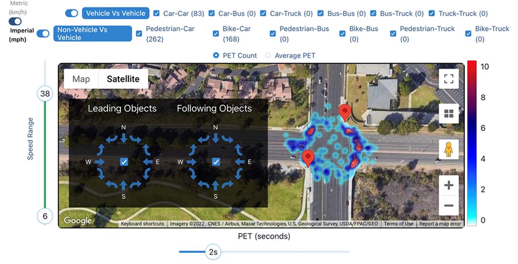 image of Heat Map of Near Misses sample data